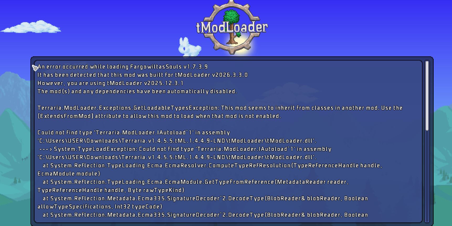 Điều chỉnh version của Tmodloader với Mod/Modpack