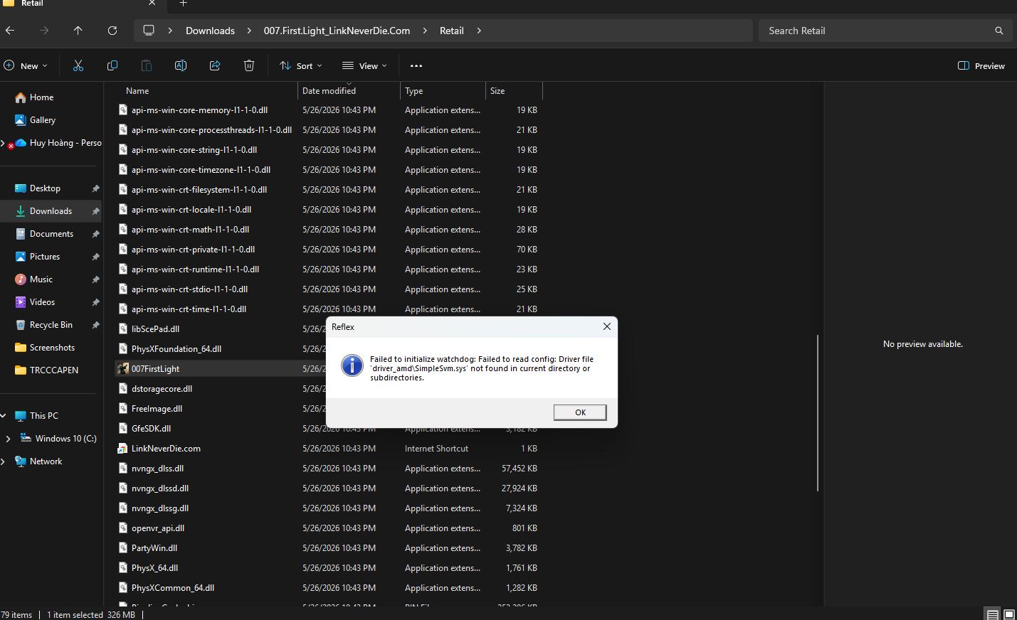 007 First Light: Fail to initialize Watchdog - Fail to read config 007 First Light: Fail to initialize Watchdog - Fail to read config