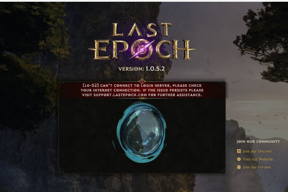 Last Epoch lỗi LE-52 