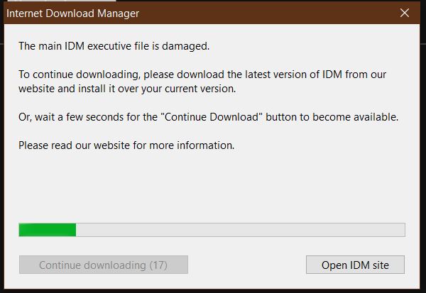 IDM lỗi file khi sau khi patch IDM lỗi file khi sau khi patch