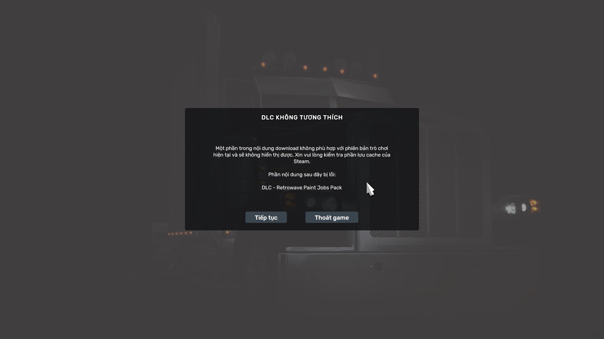 Lỗi DLC Unlocker - American Truck Simulator Lỗi DLC Unlocker - American Truck Simulator