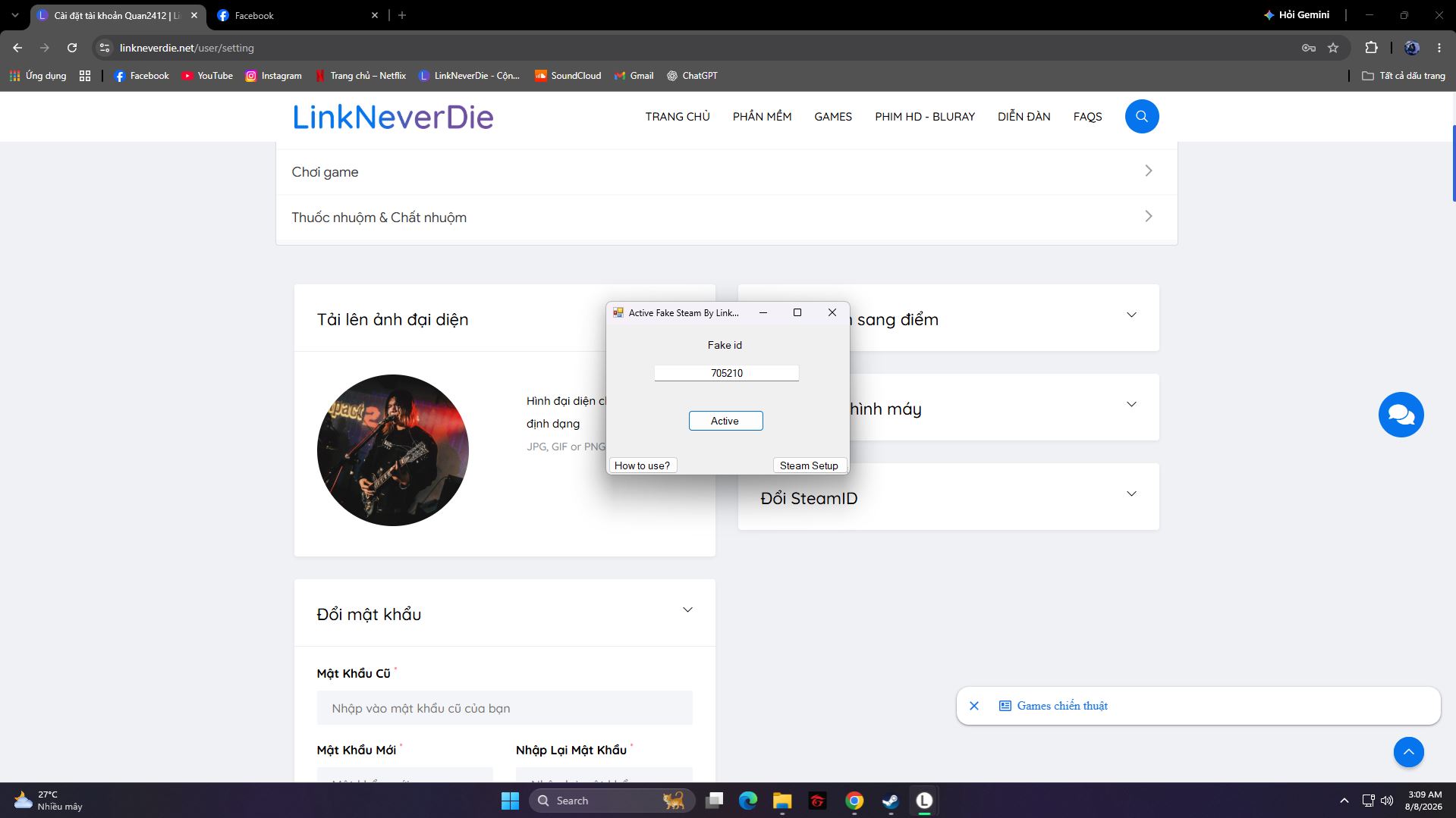 Bấm Active và không điều gì xảy ra,vào game không Pop up Epic nên không thể chơi Online