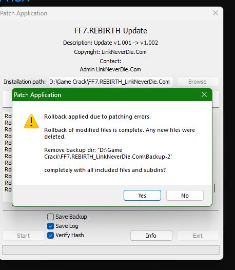 FF7 rebirth update bị lỗi 