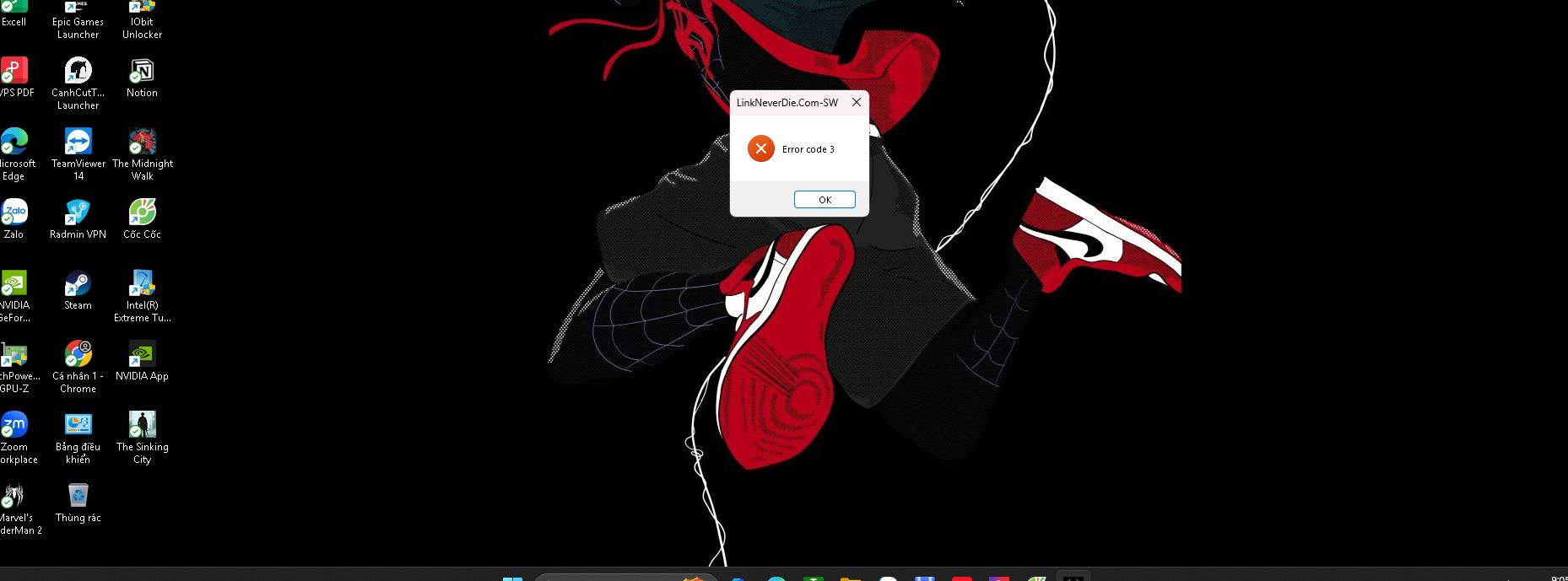 lỗi error code 3