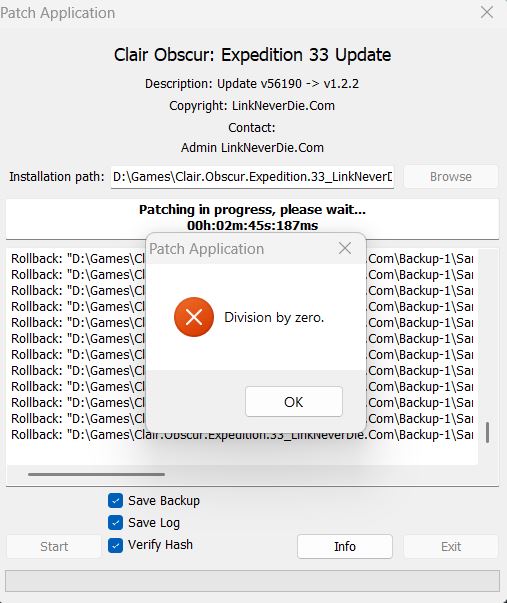 Lỗi update Clair Obscure : Expedition 33 