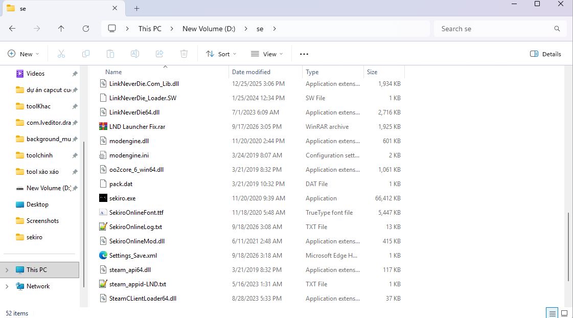 Lỗi fatal error khi chơi sekiro online Lỗi fatal error khi chơi sekiro online