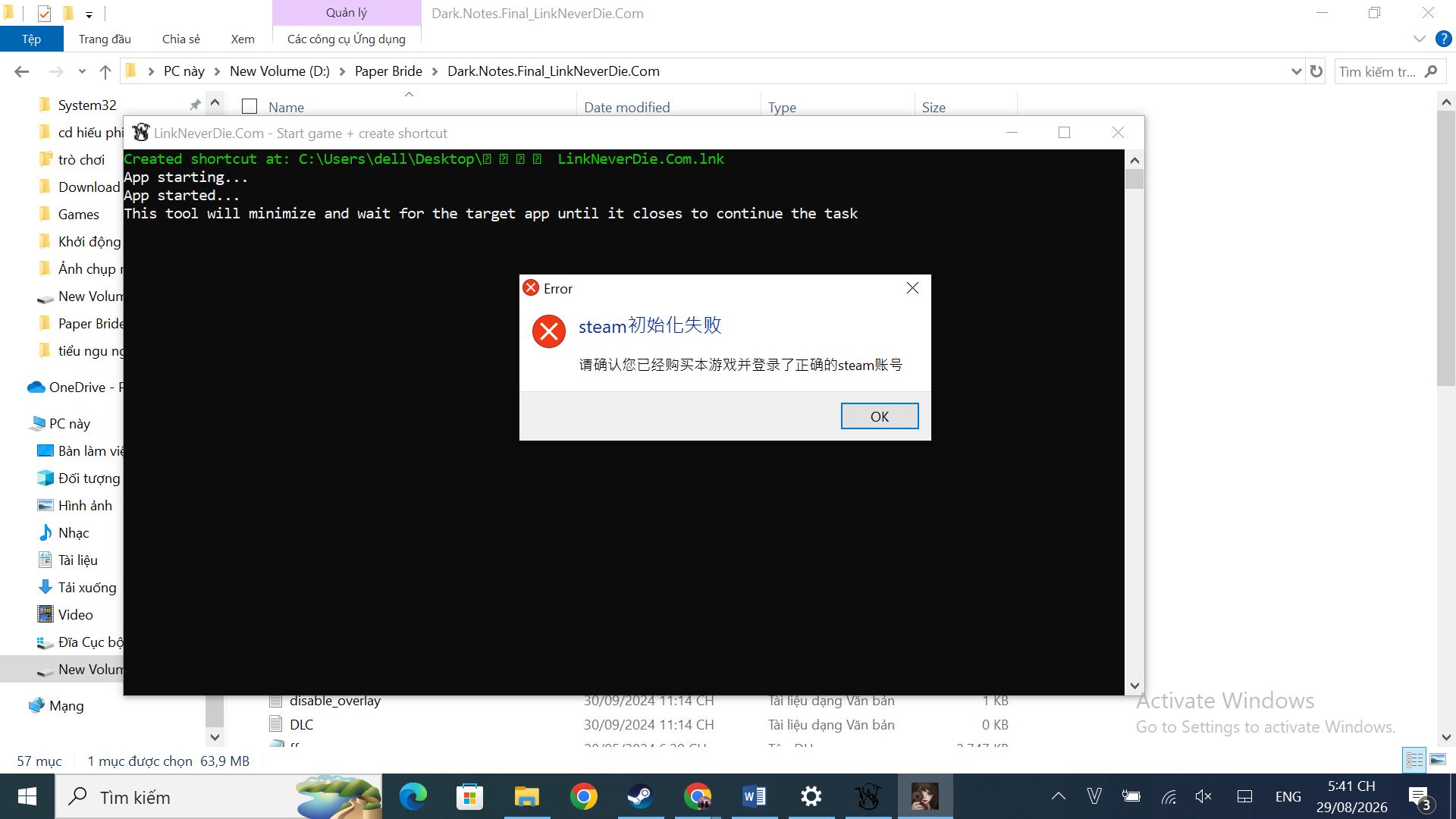lỗi steam dark notes lỗi steam dark notes