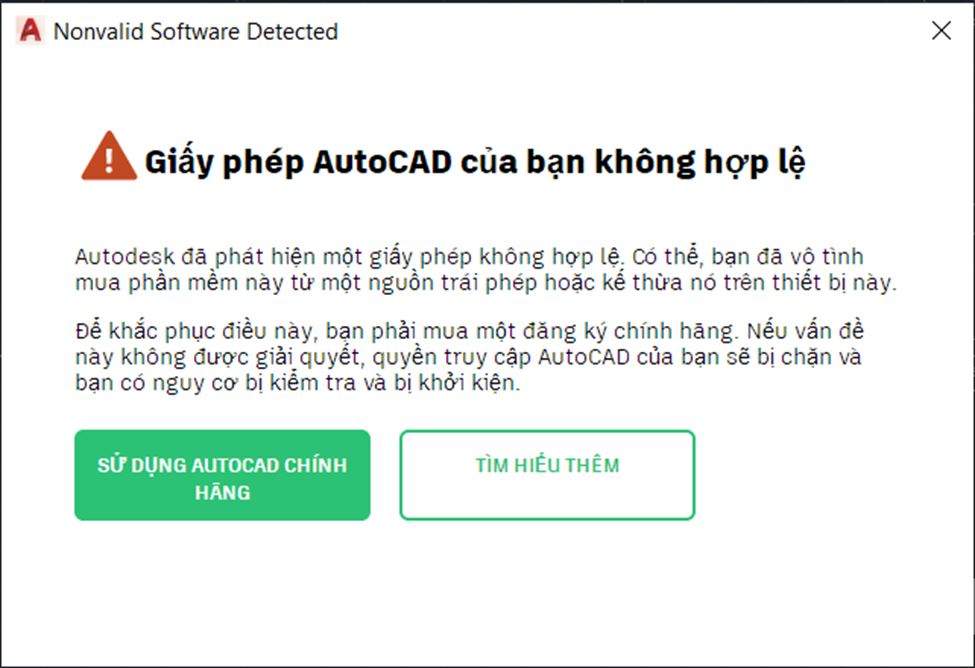 Autocad 2017 hiện thông báo giấy phép không hợp lệ Autocad 2017 hiện thông báo giấy phép không hợp lệ