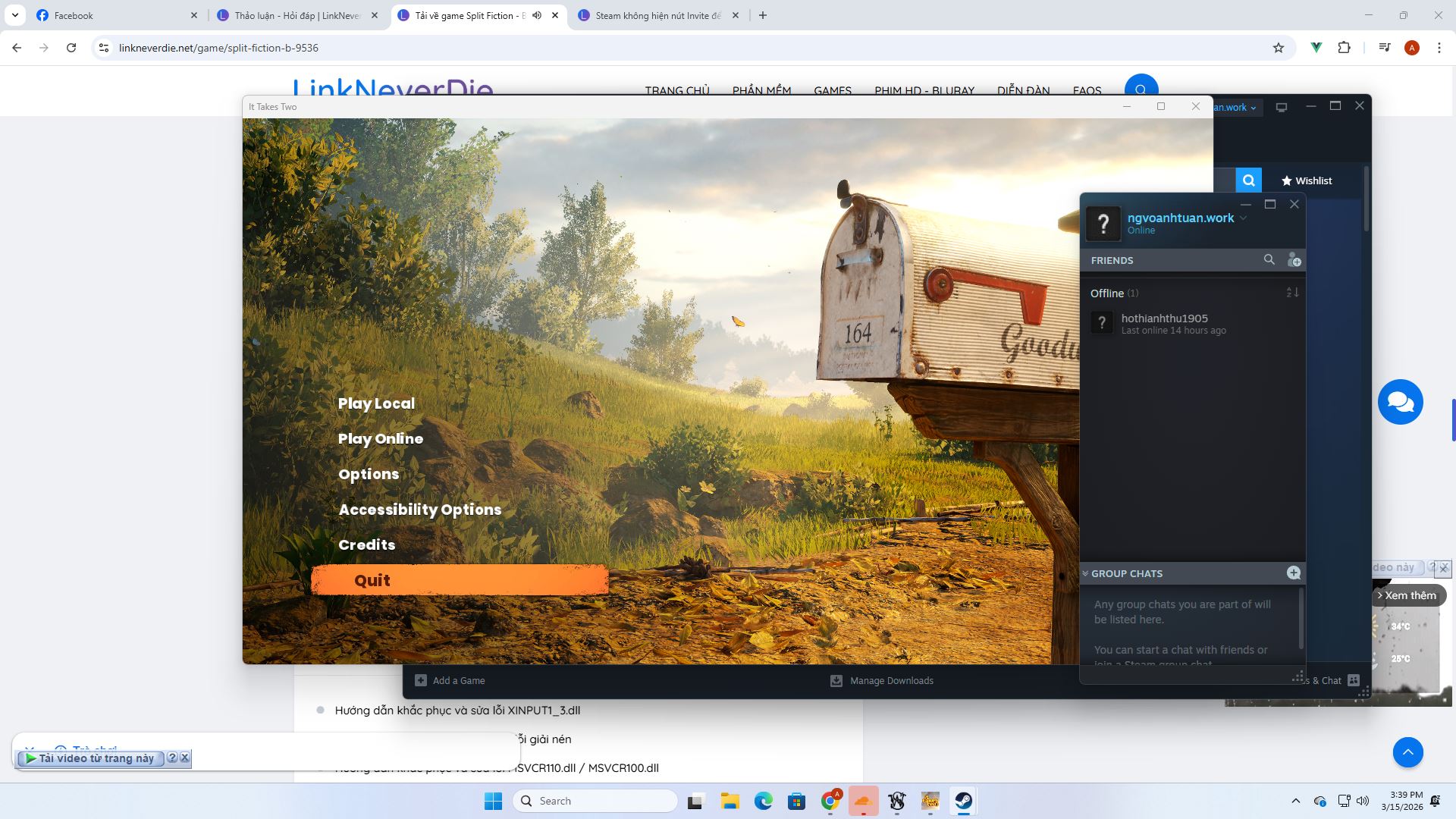 Steam không hiện nút Invite để Remote Play Steam không hiện nút Invite để Remote Play