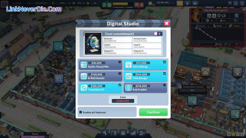 Hình ảnh trong game Super Movie Tycoon (screenshot)