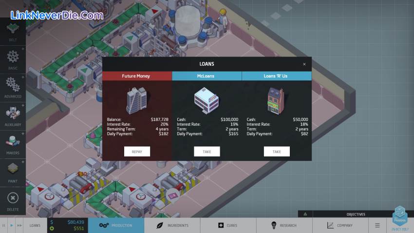 Hình ảnh trong game Big Pharma (screenshot)