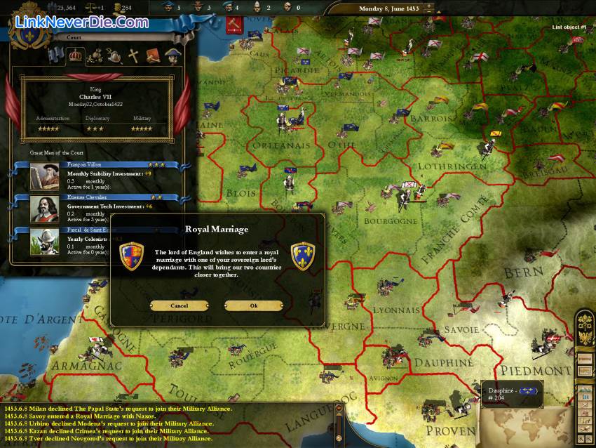 Hình ảnh trong game Europa Universalis 3 (screenshot)