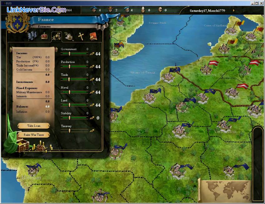 Hình ảnh trong game Europa Universalis 3 (screenshot)