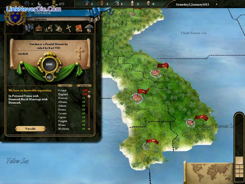 Hình ảnh trong game Europa Universalis 3 (screenshot)