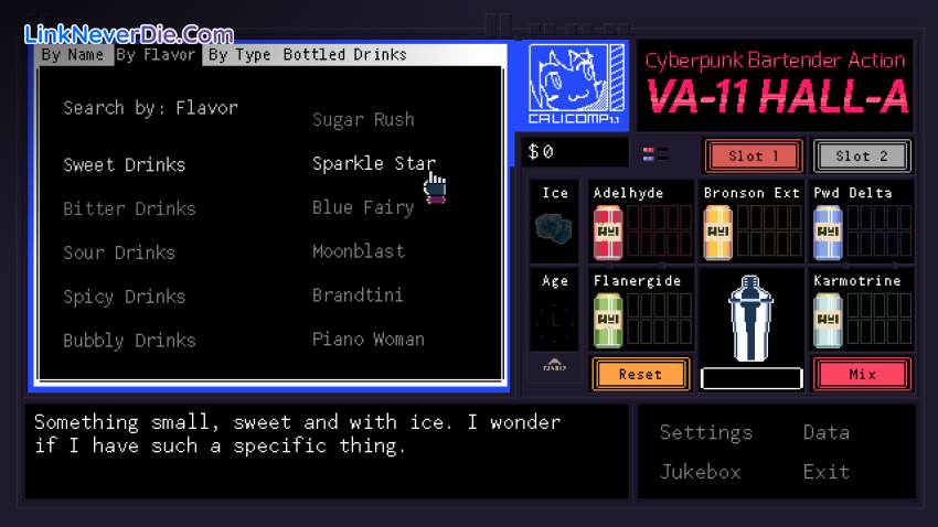 Hình ảnh trong game VA-11 Hall-A: Cyberpunk Bartender Action (screenshot)