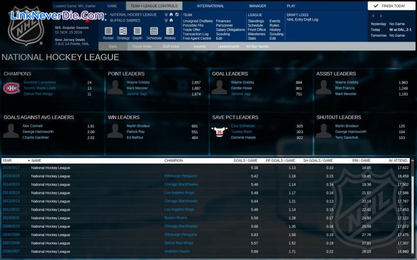 Hình ảnh trong game Franchise Hockey Manager 3 (screenshot)