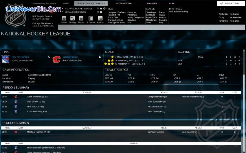 Hình ảnh trong game Franchise Hockey Manager 3 (screenshot)