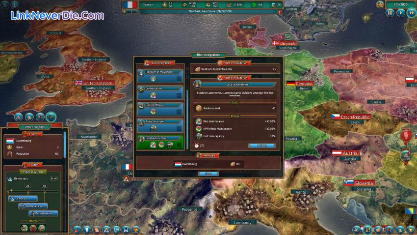 Hình ảnh trong game Realpolitiks (screenshot)