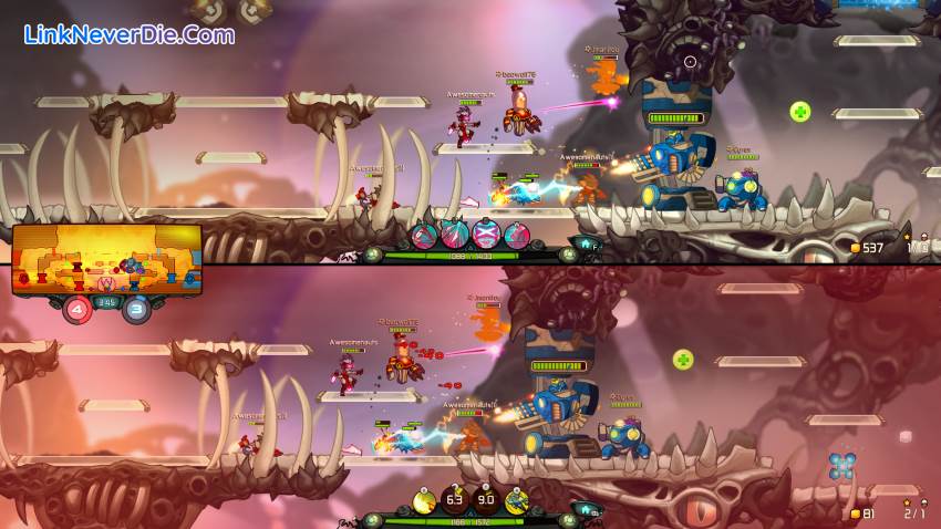 Hình ảnh trong game Awesomenauts (screenshot)