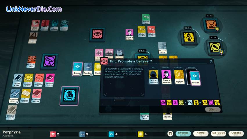 Hình ảnh trong game Cultist Simulator (screenshot)