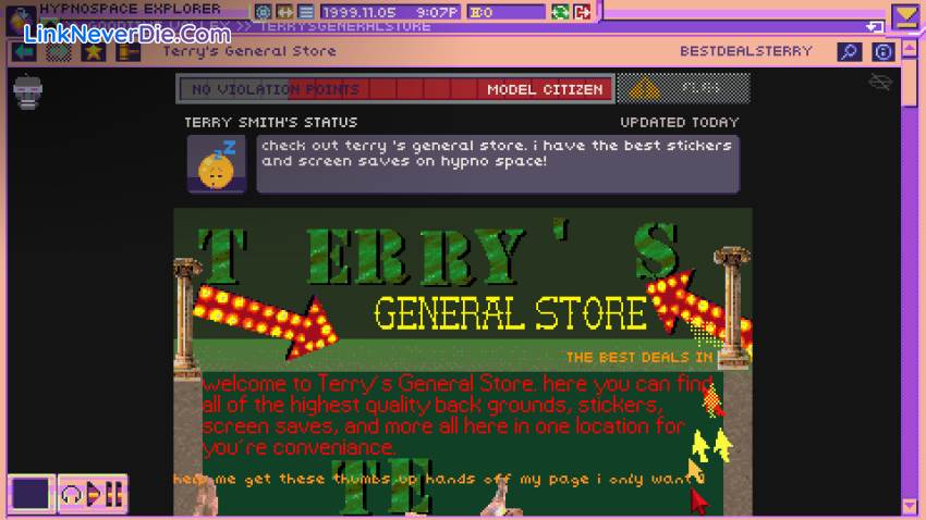 Hình ảnh trong game Hypnospace Outlaw (screenshot)