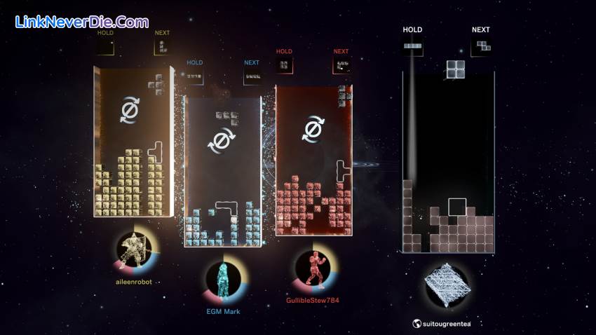 Hình ảnh trong game Tetris Effect (screenshot)