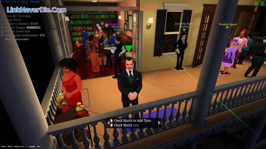 Hình ảnh trong game SpyParty (screenshot) Hình ảnh trong game SpyParty (screenshot)