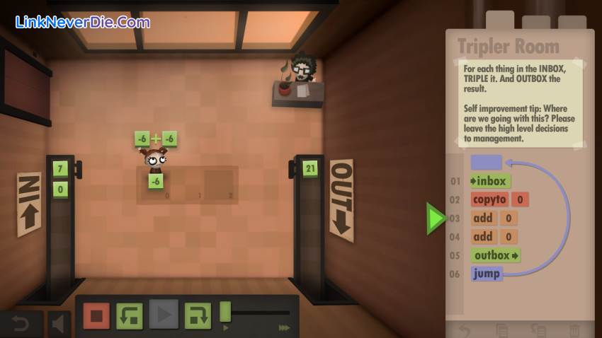 Hình ảnh trong game Human Resource Machine (screenshot)