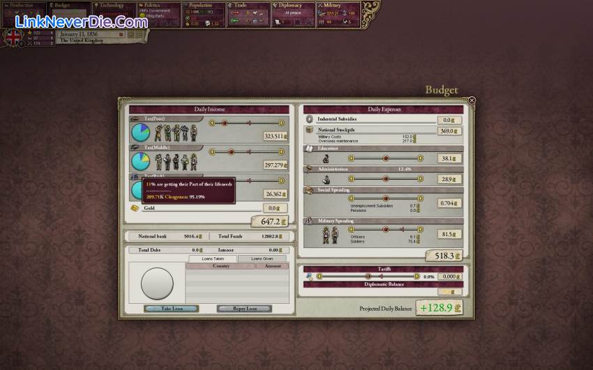 Hình ảnh trong game Victoria II (screenshot)