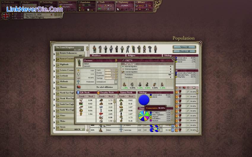 Hình ảnh trong game Victoria II (screenshot) Hình ảnh trong game Victoria II (screenshot)