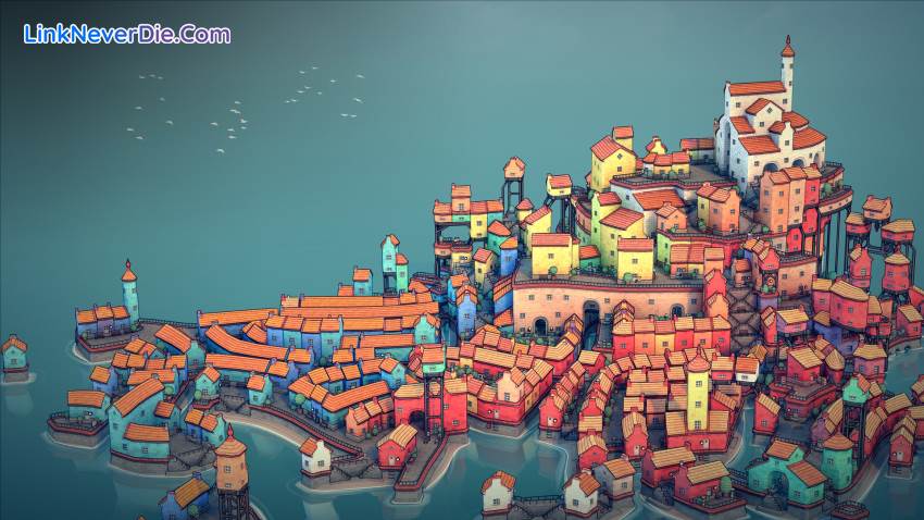 Hình ảnh trong game Townscaper (screenshot)