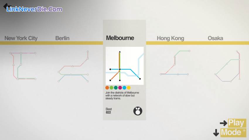 Hình ảnh trong game Mini Metro (screenshot)