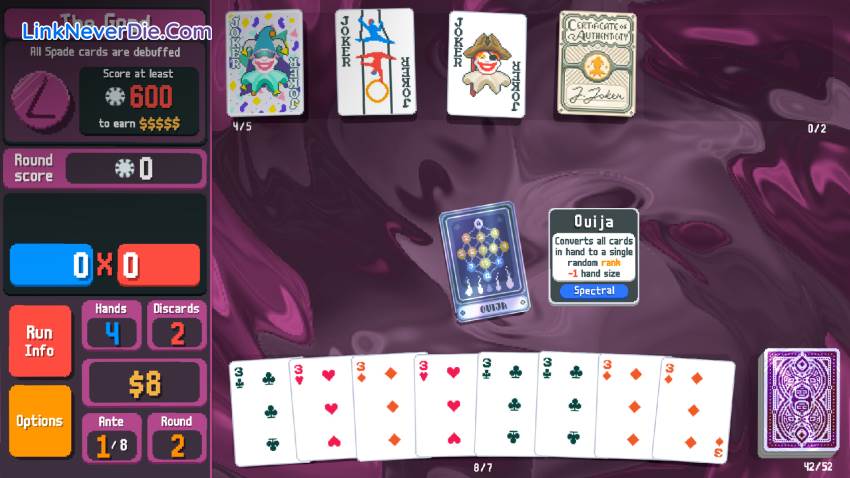 Hình ảnh trong game Balatro (screenshot) Hình ảnh trong game Balatro (screenshot)