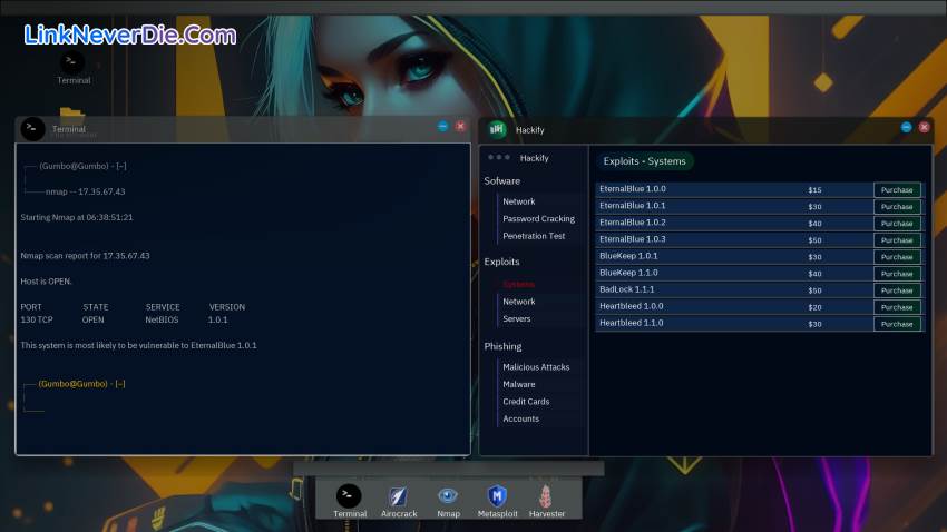 Hình ảnh trong game Anonymous Hacker Simulator (screenshot) Hình ảnh trong game Anonymous Hacker Simulator (screenshot)