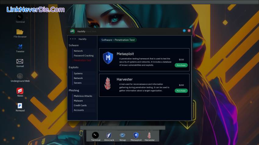 Hình ảnh trong game Anonymous Hacker Simulator (screenshot) Hình ảnh trong game Anonymous Hacker Simulator (screenshot)