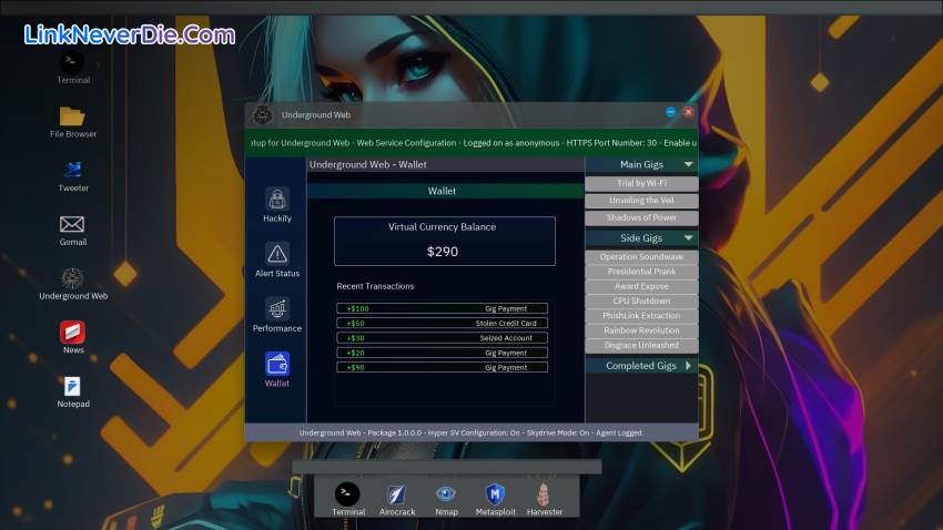 Hình ảnh trong game Anonymous Hacker Simulator (screenshot) Hình ảnh trong game Anonymous Hacker Simulator (screenshot)