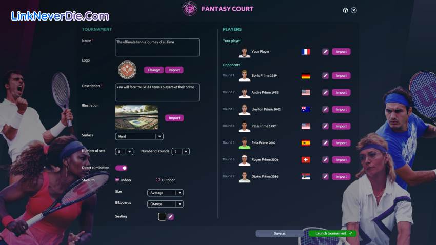 Hình ảnh trong game Tennis Manager 2024 (screenshot) Hình ảnh trong game Tennis Manager 2024 (screenshot)