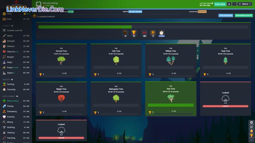 Hình ảnh trong game Melvor Idle (screenshot) Hình ảnh trong game Melvor Idle (screenshot)