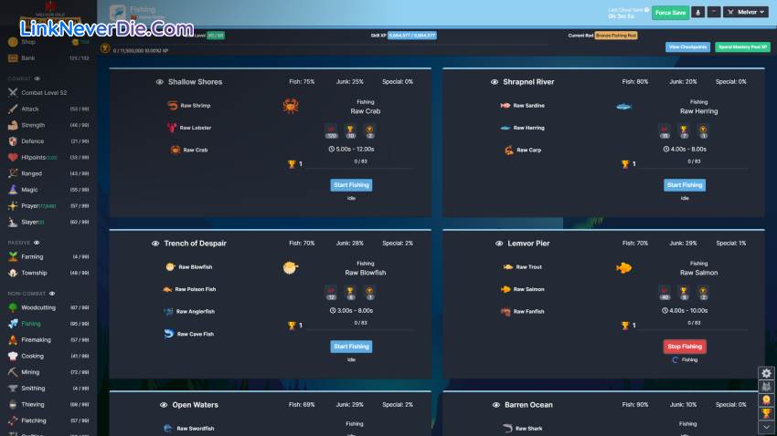 Hình ảnh trong game Melvor Idle (screenshot) Hình ảnh trong game Melvor Idle (screenshot)