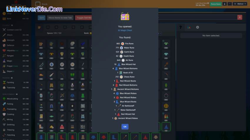 Hình ảnh trong game Melvor Idle (screenshot) Hình ảnh trong game Melvor Idle (screenshot)