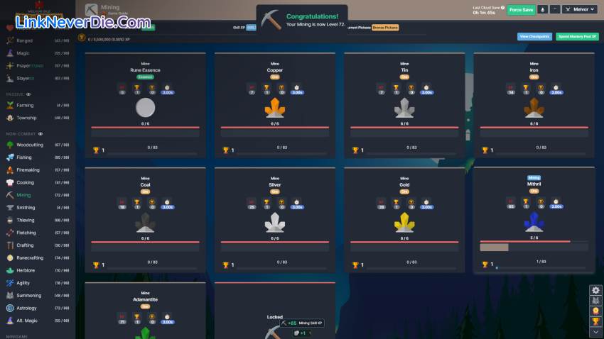 Hình ảnh trong game Melvor Idle (screenshot) Hình ảnh trong game Melvor Idle (screenshot)