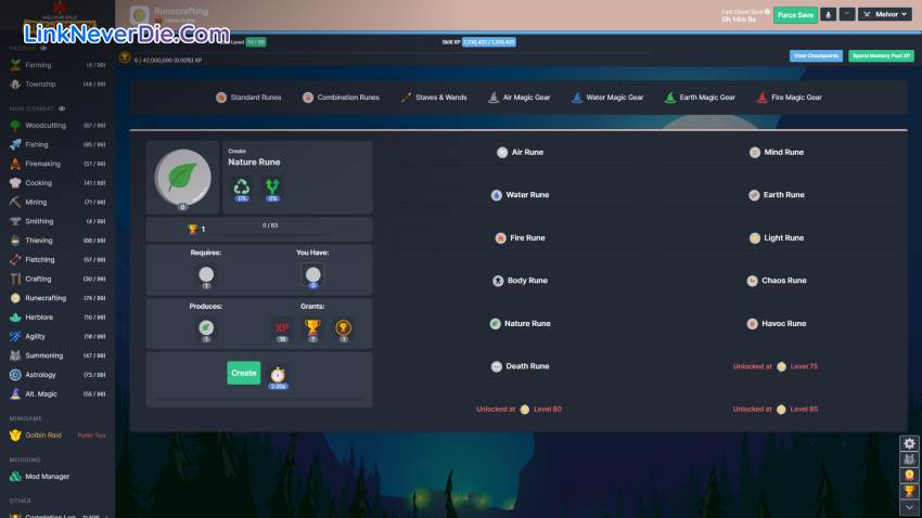 Hình ảnh trong game Melvor Idle (screenshot) Hình ảnh trong game Melvor Idle (screenshot)