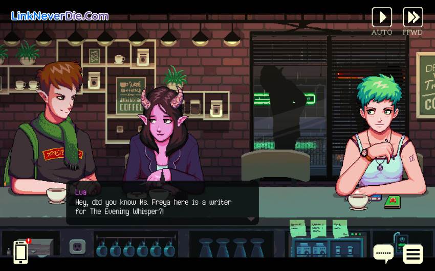 Hình ảnh trong game Coffee Talk (screenshot) Hình ảnh trong game Coffee Talk (screenshot)