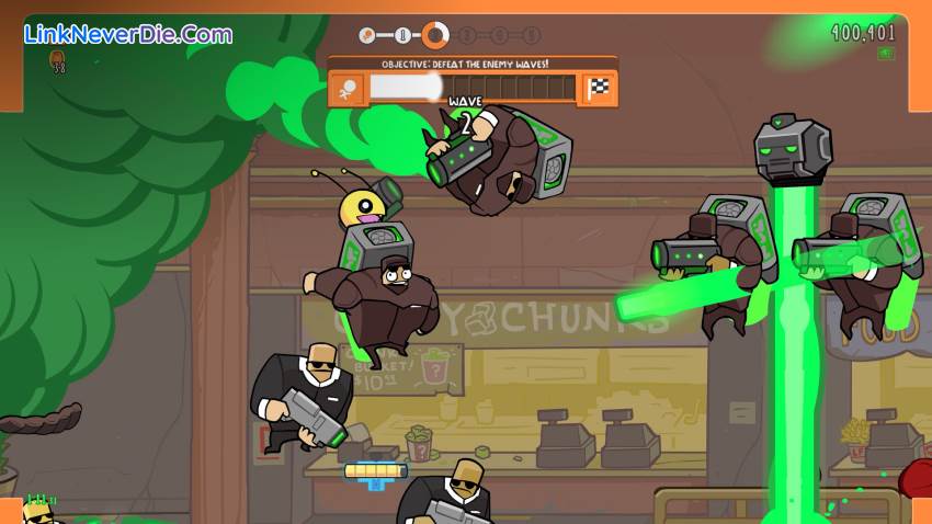 Hình ảnh trong game Alien Hominid Invasion (screenshot)