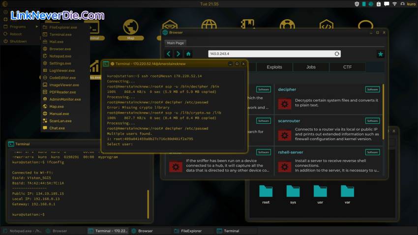 Hình ảnh trong game Grey Hack (screenshot) Hình ảnh trong game Grey Hack (screenshot)