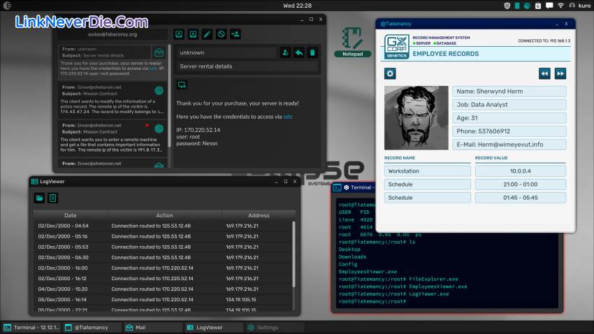 Hình ảnh trong game Grey Hack (screenshot) Hình ảnh trong game Grey Hack (screenshot)